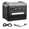 Portable Power Station, 2400W 2160Wh Power Station Solar Generator with 10 Output Ports & Adjustable Input Power