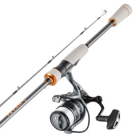 Rod and Fishing Reel Combo, IM6 Fiberglass & Carbon Fiber Spinning Rod and Reel Combo, Bass Fishing Pole with 6.5 ft Two-Piece Rods, 6+1 Ball Bearings