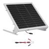 20W 12V Solar Battery Trickle Charger Maintainer, Mono Solar Panel Battery Charger with Built-in MPPT Controller & Adjustable Mount Bracket