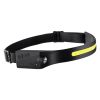 2PCS Rechargeable Headlamp, 350 lumens 230° Wide Beam, 6 Lighting Modes IPX4 Waterproof LED Head Lamp, with Motion Sensor for Camping, Hiking, Running