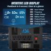 Pure Sine Wave Inverter 3500 Watt Power Inverter, DC 12V to AC 120V Car Inverter, with USB Port LCD Display Remote Controller and AC Outlets (GFCI)