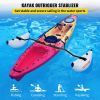 Kayak Outrigger Stabilizers, 2 PCS, PVC Inflatable Outrigger Float with Sidekick Arms Rod, Standing Float Stabilizer System Kit for Kayaks, Canoes