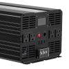4000W Power Inverter, 12V DC to 120V AC Pure Sine Wave Inverter, Solar Car Charger Converter with LCD Display, Remote Control, 2 USB Ports